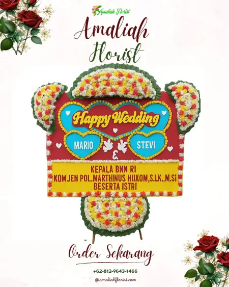 Papan Bunga Pernikahan Tegalan